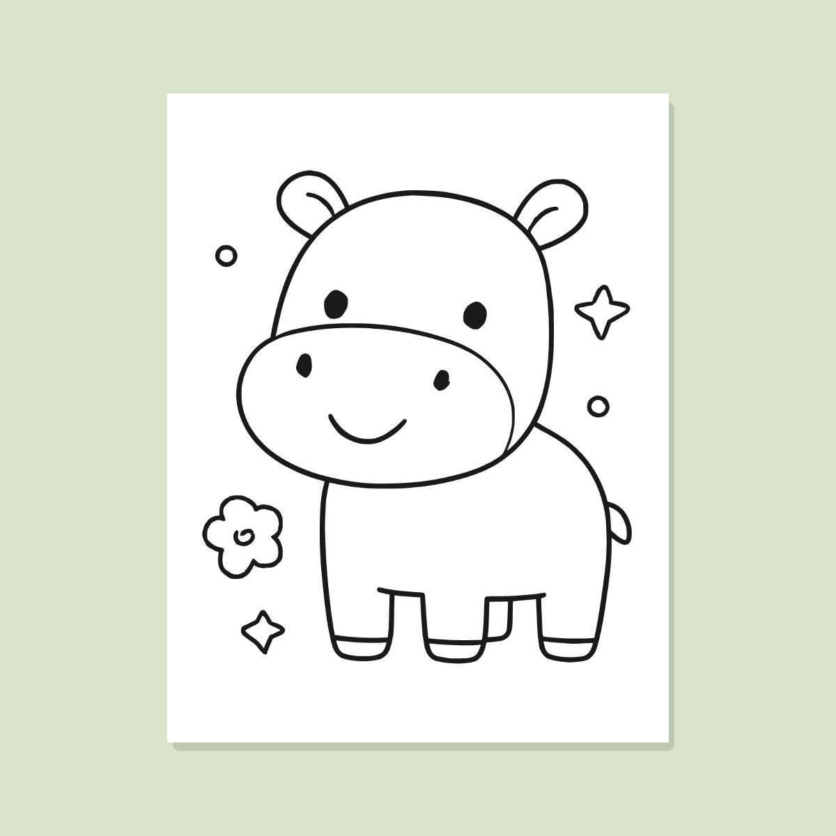 Jungle Animals Coloring Pages for Kids — 10 Easy Printable Coloring Sheets (Giraffe, Monkey, Tiger & More) preview 4