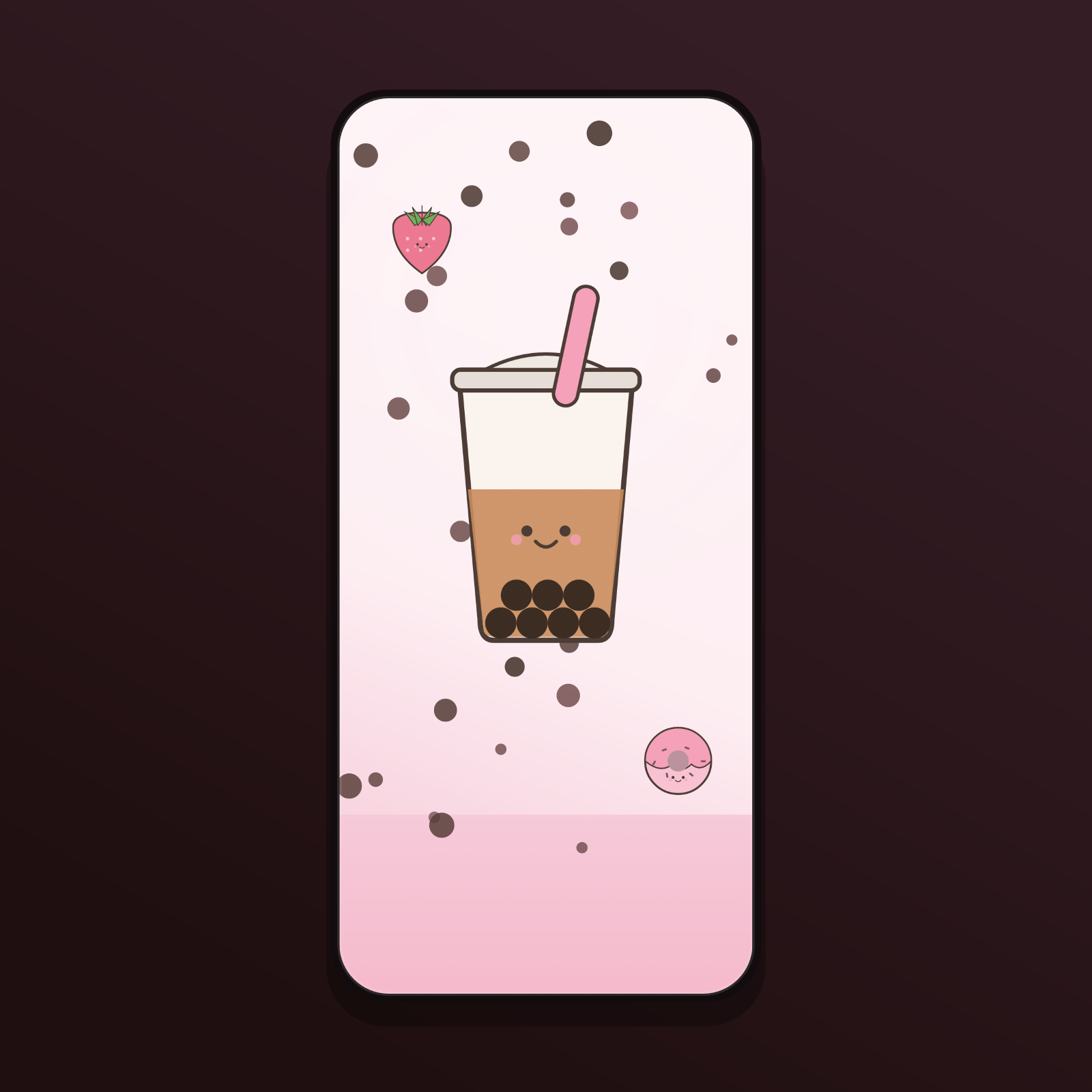 Kawaii Boba Bubble Tea Wallpapers — 12 Cute Food & Sweets Lock Screens (iPhone + Android)
