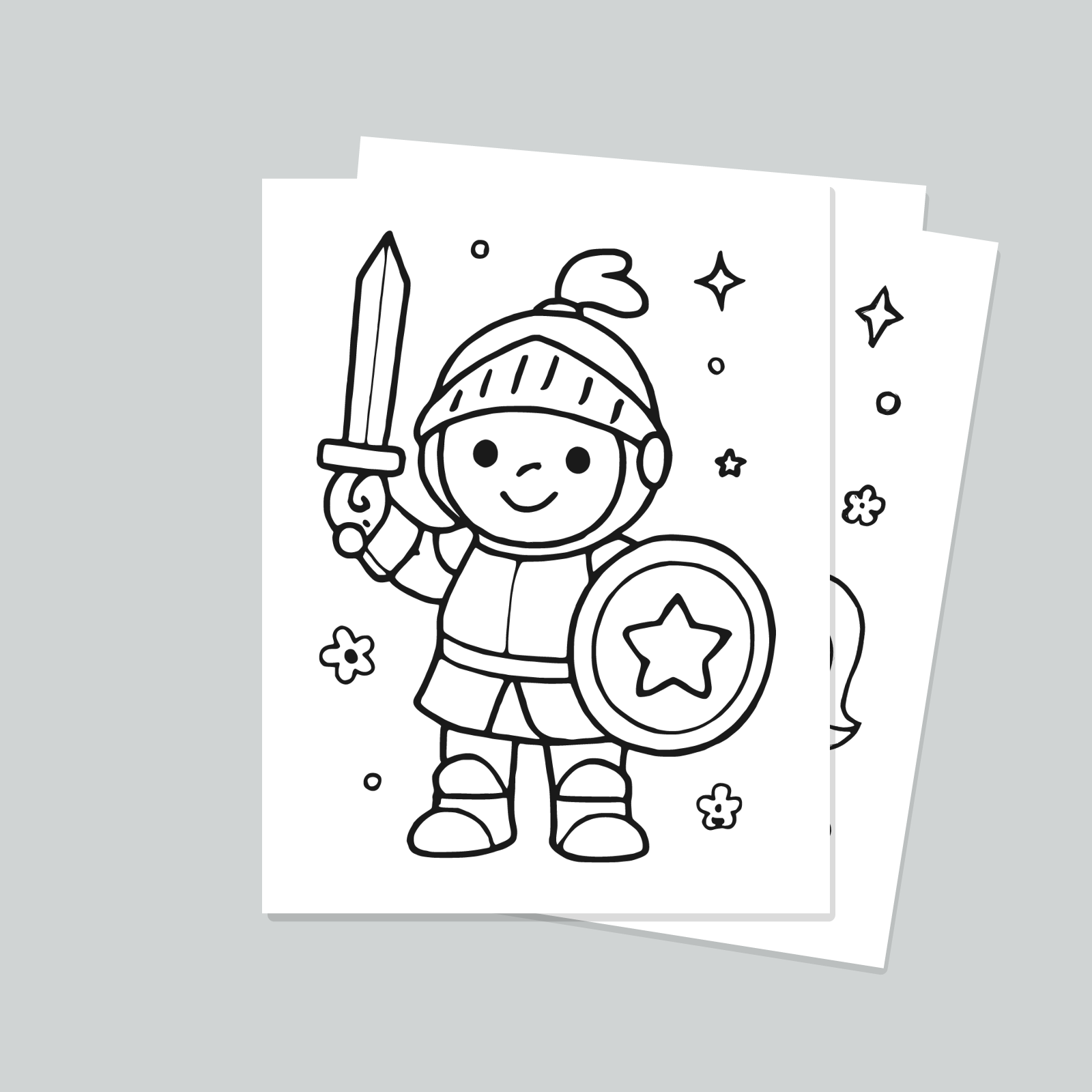 Knights & Castles Coloring Pages for Kids — 10 Easy Printable Coloring Sheets (Knight, Castle, Wizard & More)