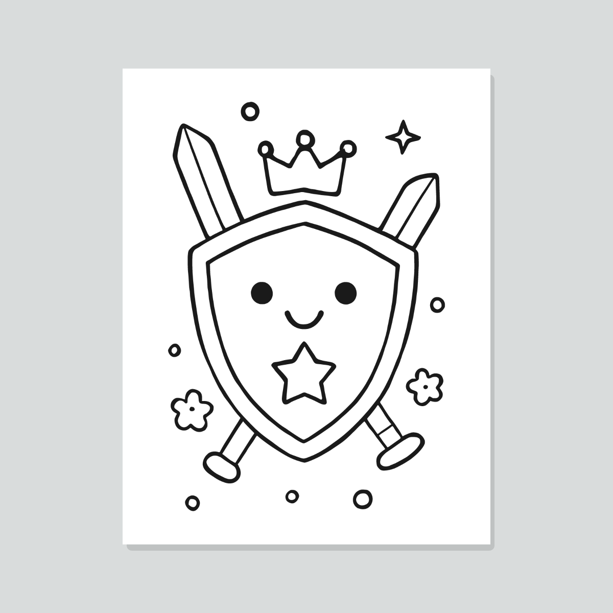 Knights & Castles Coloring Pages for Kids — 10 Easy Printable Coloring Sheets (Knight, Castle, Wizard & More) preview 4