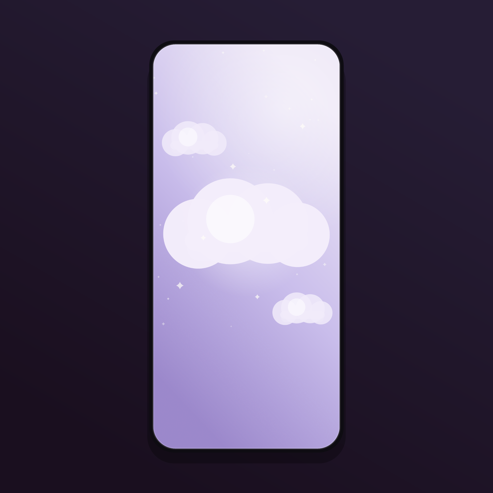 Lavender Dreamy Clouds Wallpapers — 12 Soft Pastel Sky Lock Screens (iPhone + Android)