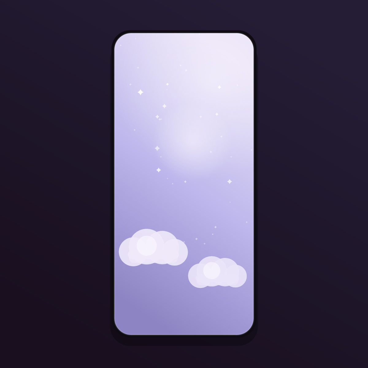Lavender Dreamy Clouds Wallpapers — 12 Soft Pastel Sky Lock Screens (iPhone + Android) preview 3