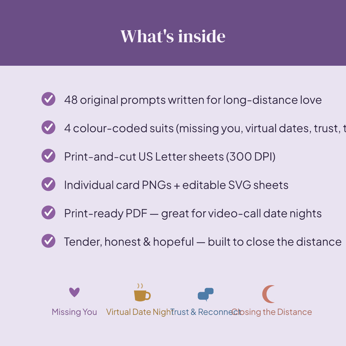 Long-Distance Couples Cards — 48 Printable Prompts for Couples Apart preview 4