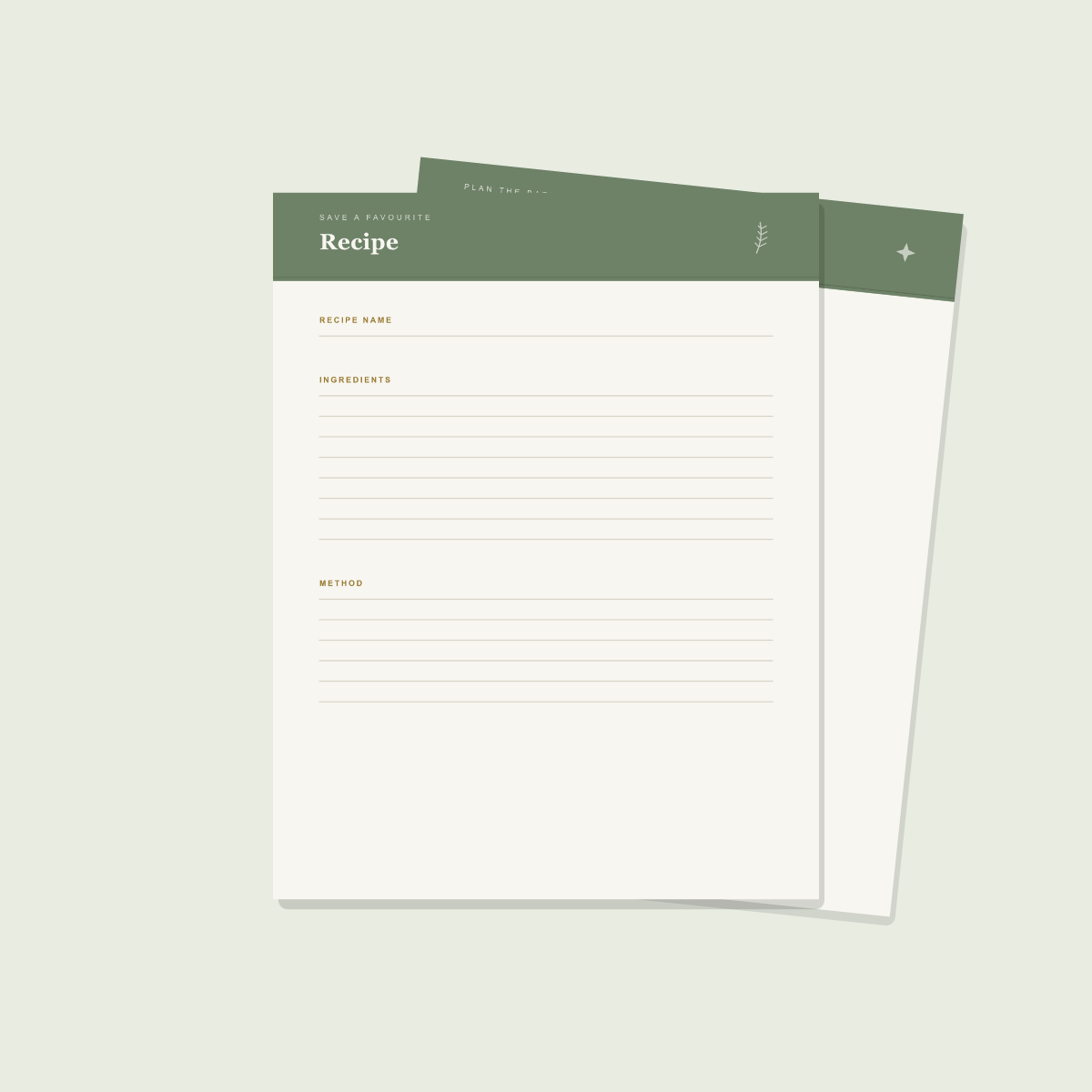 Meal Planner & Grocery List — 10 Printable Pages (A4 + US Letter PDF + SVG) preview 4