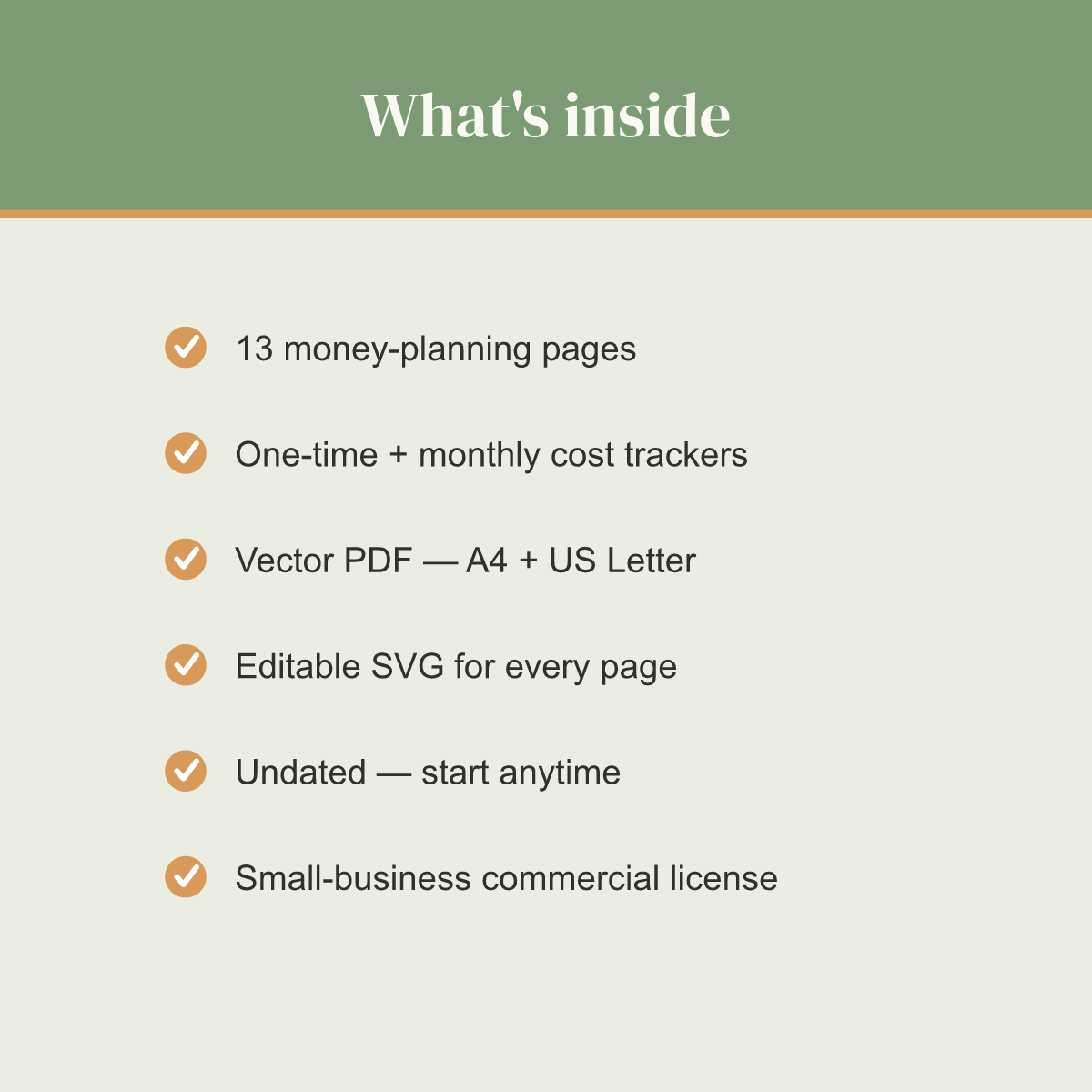 New Baby Budget Planner — 13 Printable Pages (Baby Budget Overview, Nursery & Gear Costs, Monthly Baby Costs, Savings Goals, Leave & Income, First-Year Projection · A4 + US Letter PDF + SVG) preview 5
