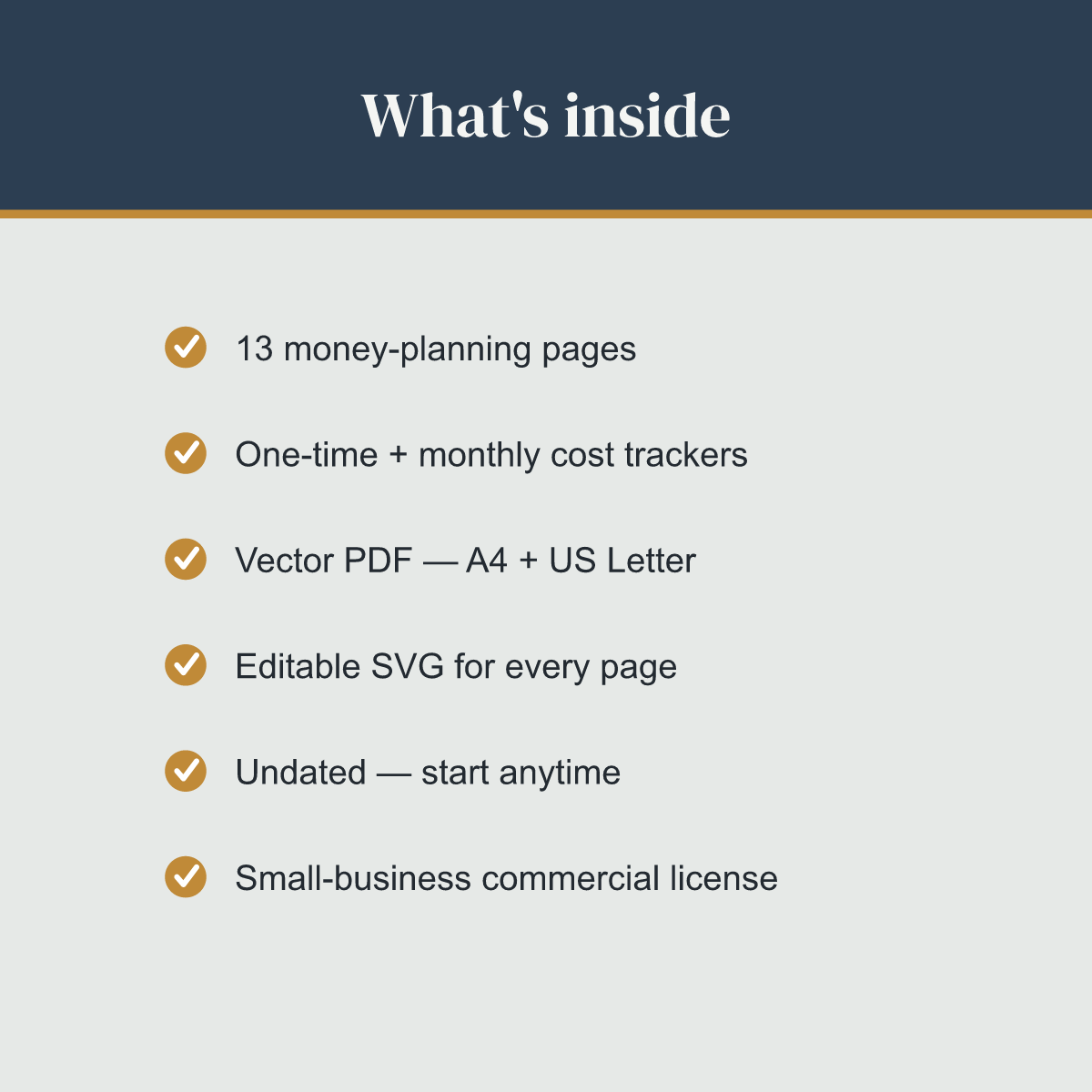 New Homeowner Budget Planner — 13 Printable Pages (Home-Buying Budget, Down Payment & Closing Costs, Monthly Housing Costs, Moving Budget, Maintenance Fund, First-Year Projection · A4 + US Letter PDF + SVG) preview 5