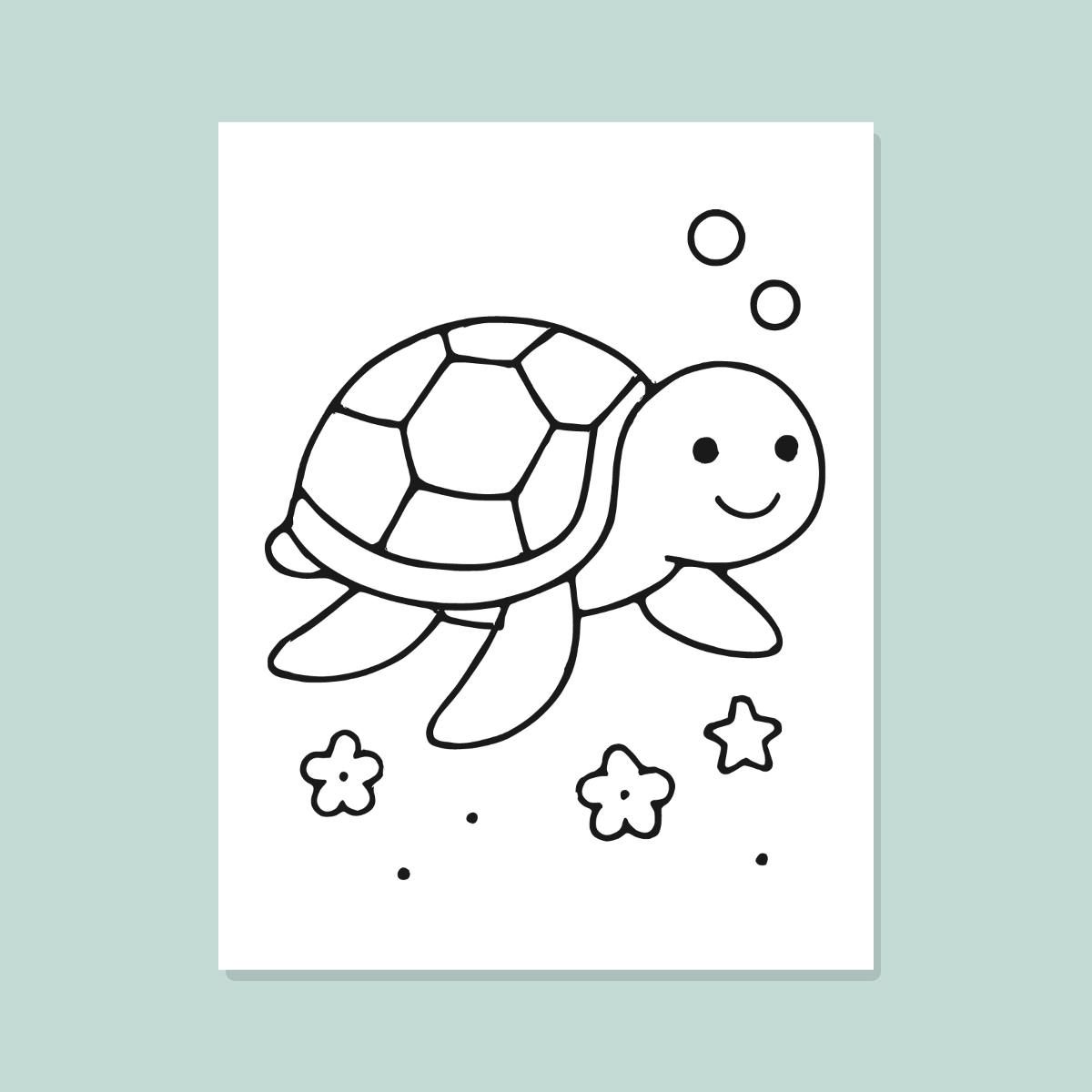 Ocean Animals Coloring Pages for Kids — 10 Easy Printable Coloring Sheets (Dolphin, Whale, Turtle & More) preview 3