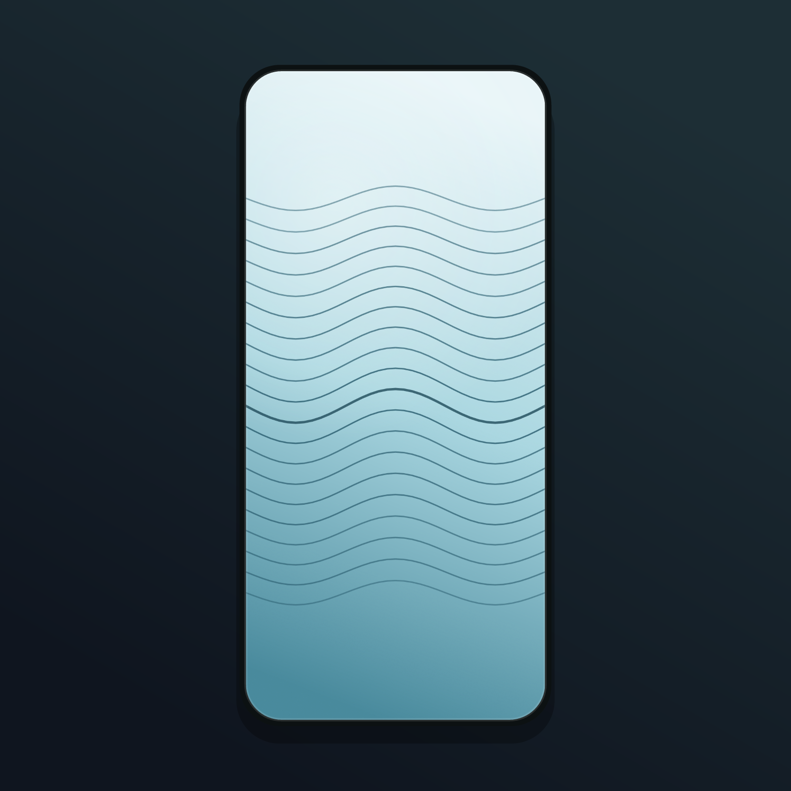 Ocean Wave Minimalist Wallpapers — 12 Calm Blue Line Wave Lock Screens (iPhone + Android)