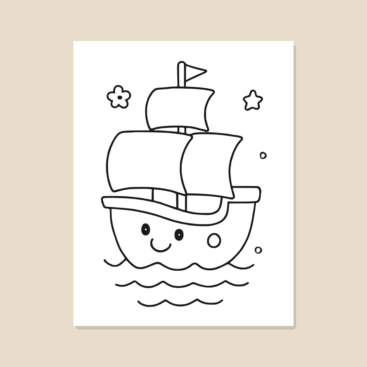 Pirate Coloring Pages for Kids — 10 Easy Printable Coloring Sheets (Pirate, Ship, Treasure & More) preview 2