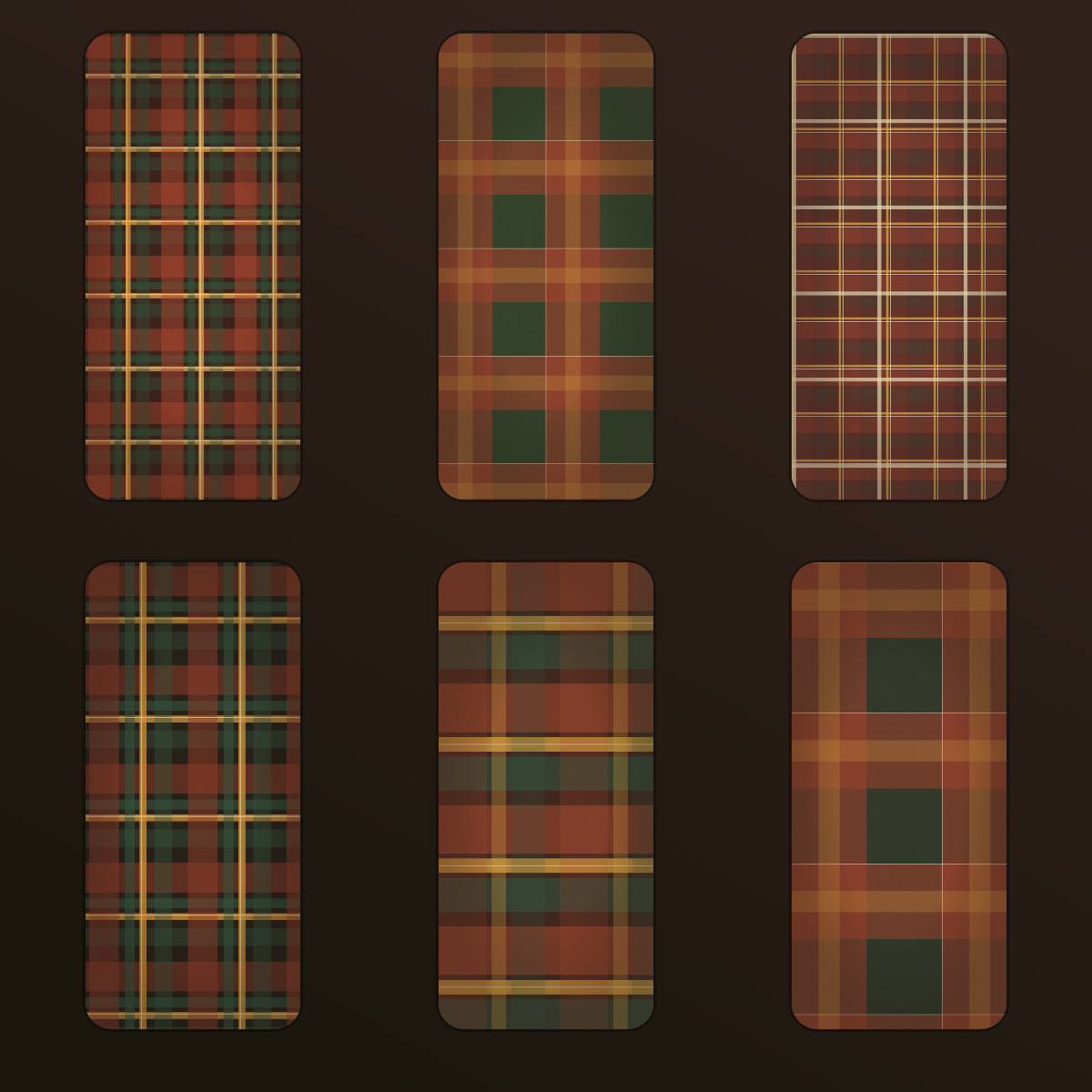 Plaid Tartan Cozy Wallpapers — 12 Warm Autumnal Tartan Lock Screens (iPhone + Android) preview 2