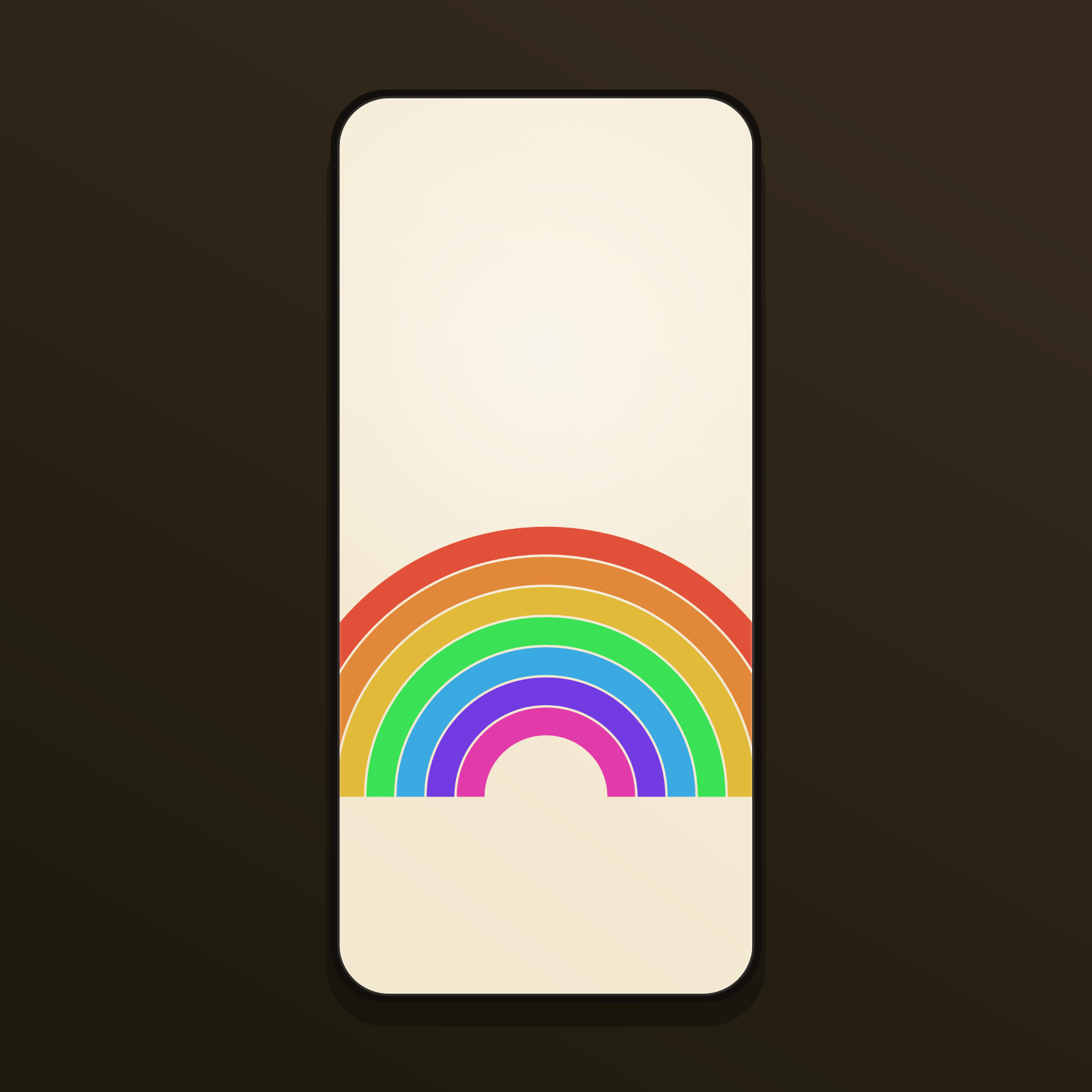 Rainbow Bold Arch Wallpapers — 12 Bright Segmented Rainbow Lock Screens (iPhone + Android)
