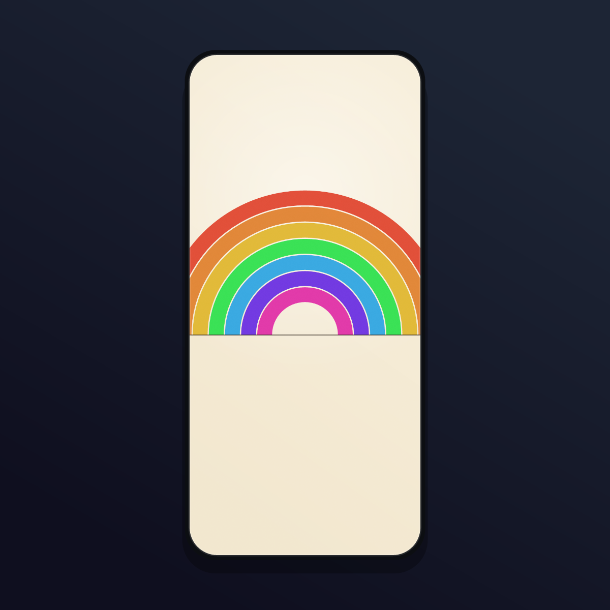 Rainbow Bold Arch Wallpapers — 12 Bright Segmented Rainbow Lock Screens (iPhone + Android) preview 3