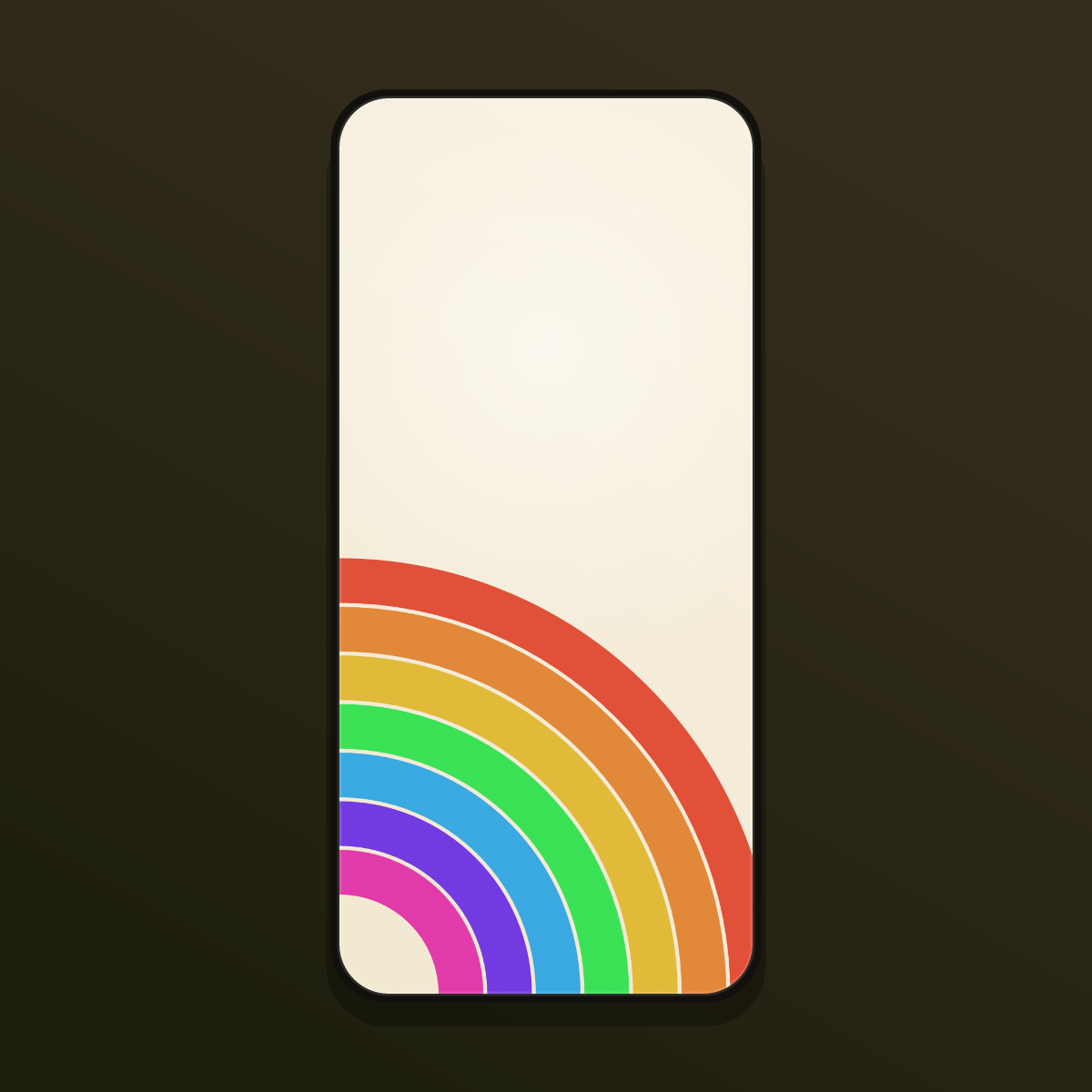 Rainbow Bold Arch Wallpapers — 12 Bright Segmented Rainbow Lock Screens (iPhone + Android) preview 4