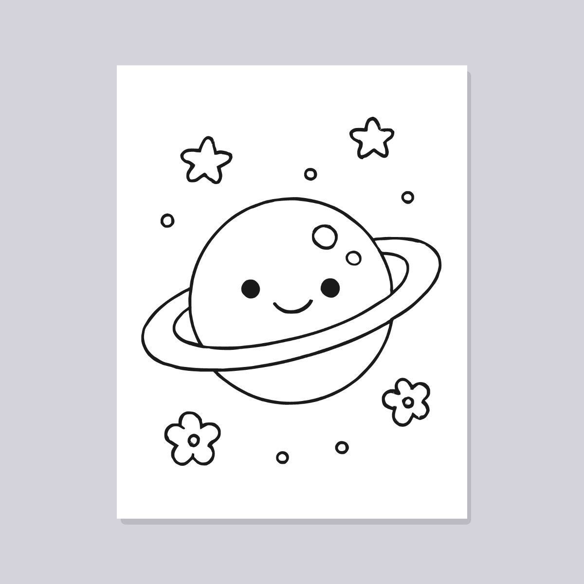 Space Coloring Pages for Kids — 10 Easy Printable Coloring Sheets (Rocket, Astronaut, Planet & More) preview 2