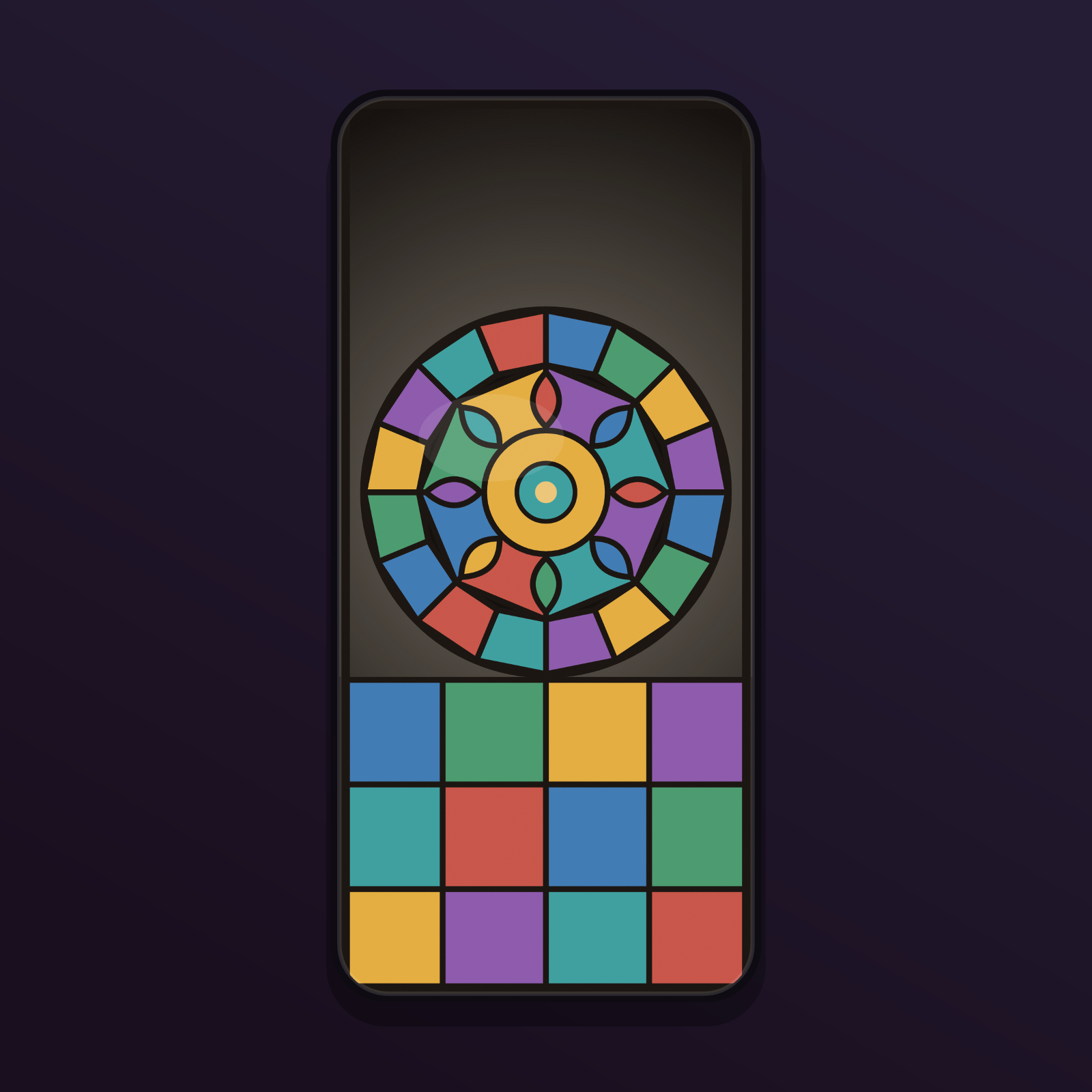 Stained Glass Mosaic Wallpapers — 12 Bold Jewel-Tone Leaded Glass Lock Screens (iPhone + Android)