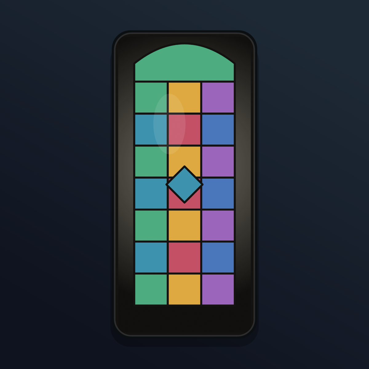 Stained Glass Mosaic Wallpapers — 12 Bold Jewel-Tone Leaded Glass Lock Screens (iPhone + Android) preview 3