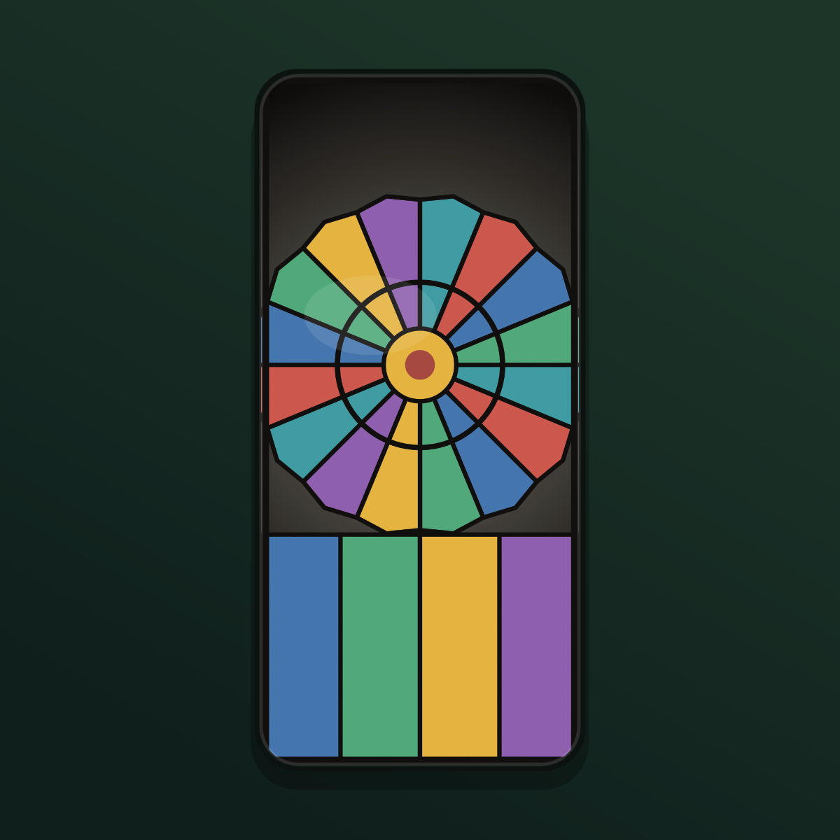 Stained Glass Mosaic Wallpapers — 12 Bold Jewel-Tone Leaded Glass Lock Screens (iPhone + Android) preview 4