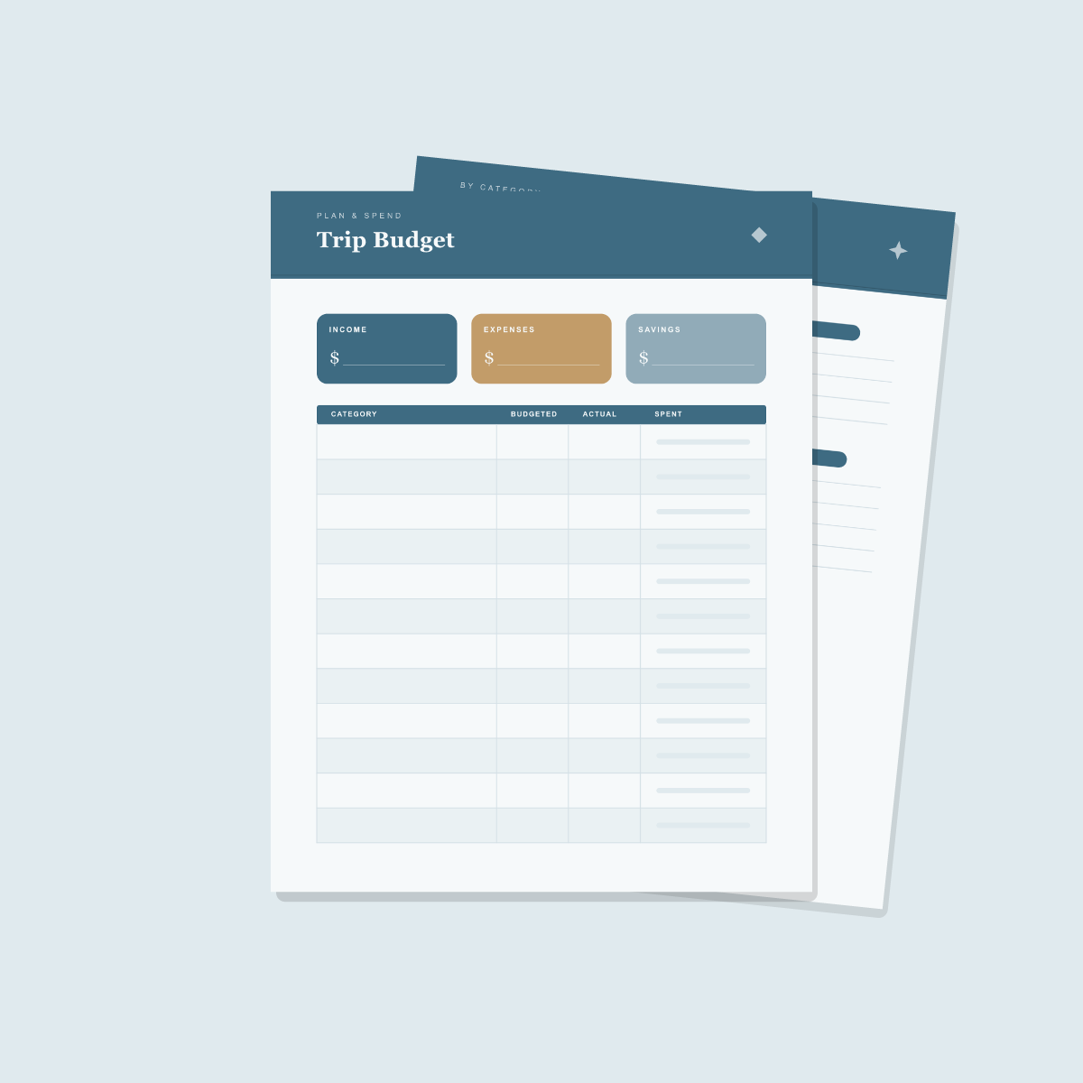 Travel & Vacation Planner — 10 Printable Pages (Itinerary, Budget, Packing · A4 + US Letter PDF + SVG) preview 4