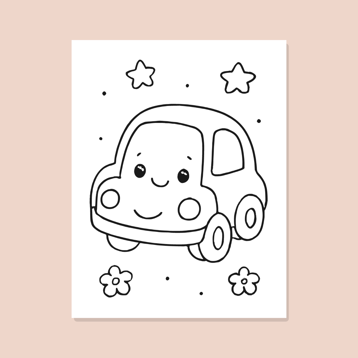 Trucks & Vehicles Coloring Pages for Kids — 10 Easy Printable Coloring Sheets (Fire Truck, Digger, Train & More) preview 2