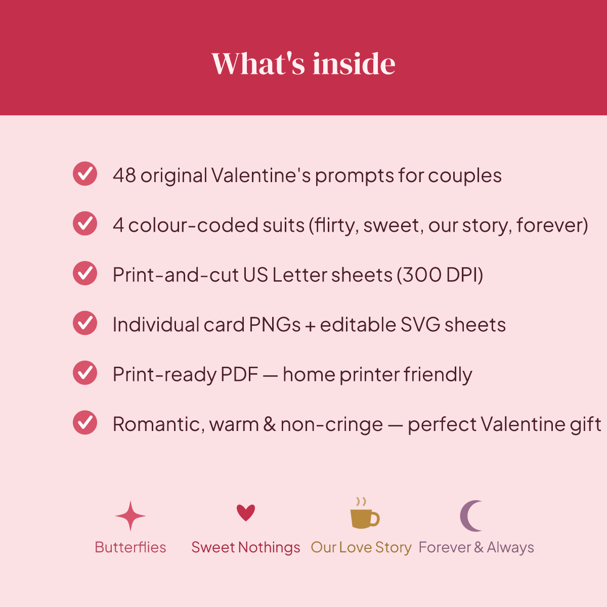 Valentine's Couples Cards — 48 Printable Love & Romance Prompts preview 4