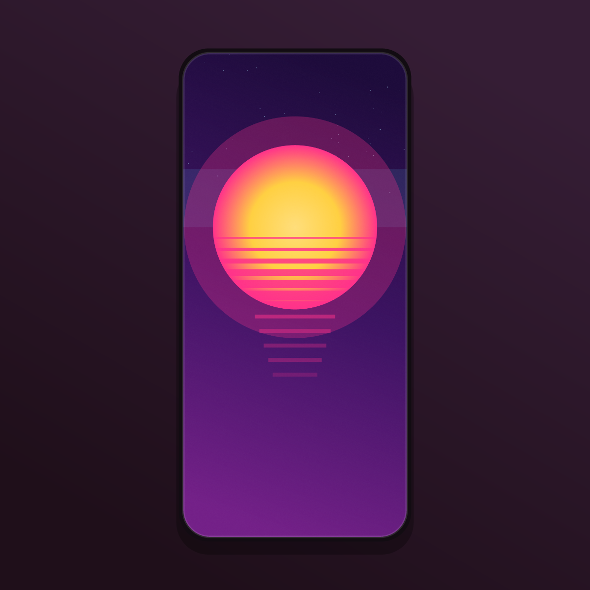 Vaporwave Retrowave Grid Wallpapers — 12 Neon 80s Synthwave Sun Lock Screens (iPhone + Android) preview 3