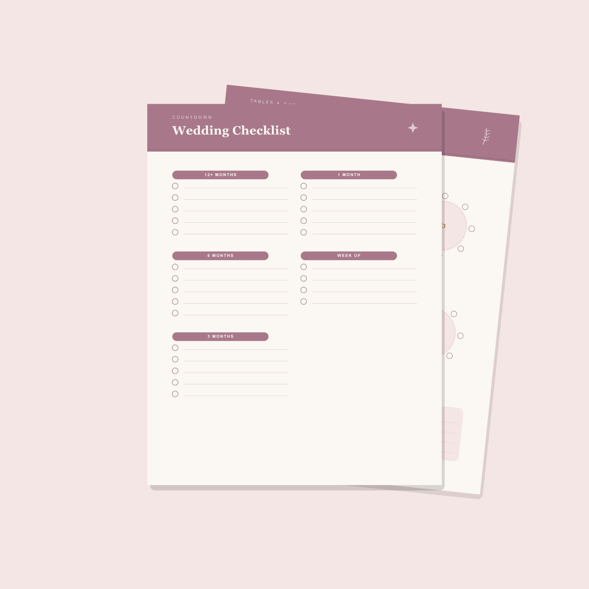 Wedding Planner — 10 Printable Pages (A4 + US Letter PDF + SVG) preview 2