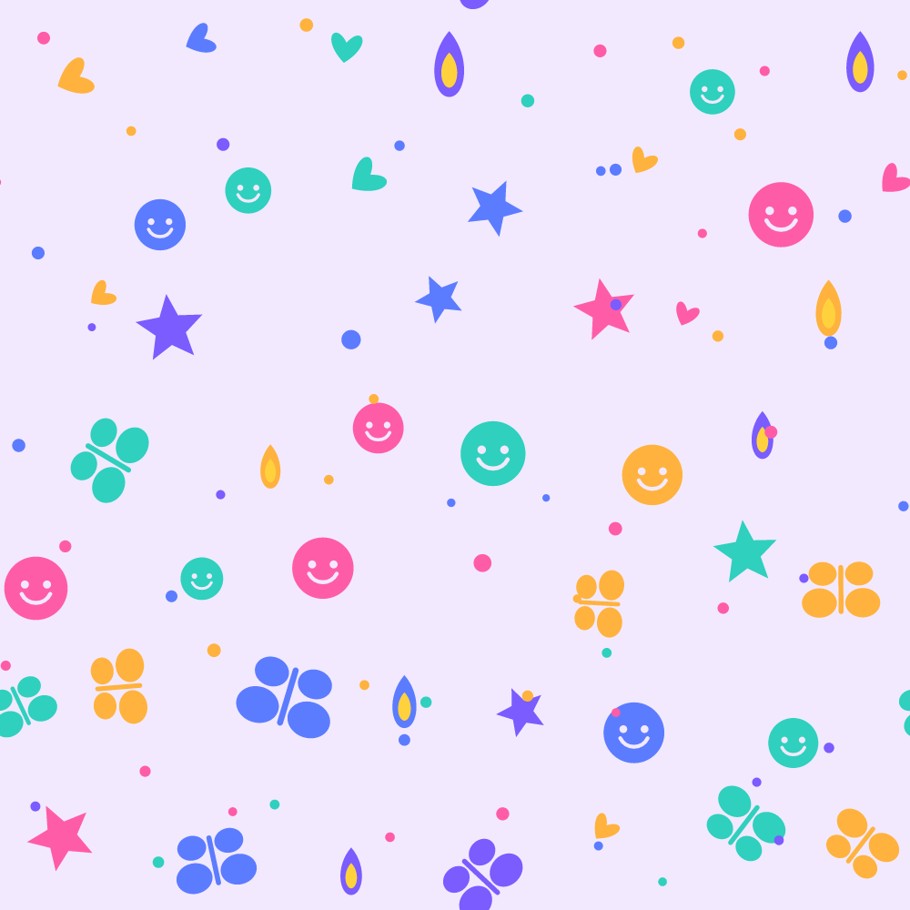 Y2K Digital Paper Pack — 8 Seamless Butterfly, Smiley & Star Patterns (Commercial Use) preview 3